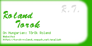 roland torok business card